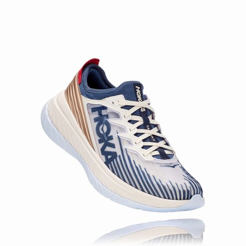 Hoka One One CARBON X-SPE Road Running Shoes For Men India Beige/Blue IN-6180